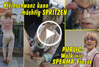 Download: TV_Helena_Kimberly - FULL CLIP! Kleinschwanz spritzt ganz schön viel! Public Walk mit Sperma-Fresse!