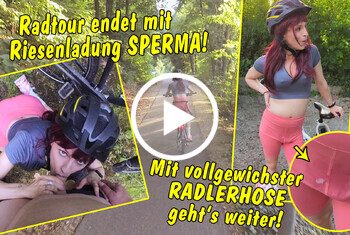 TV_Helena_Kimberly: Radtour endet mit Riesenladung Sperma! Mit vollgewichster Radlerhose geht die Tour weiter!
