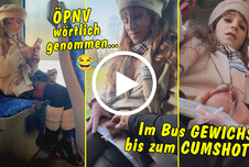 Öffentlicher Personen-nah-VERKEHR lol Wichsen im Stadtbus bis zum Cumshot!