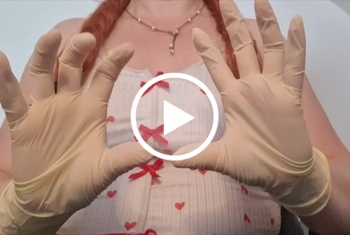 BellaRose1: Latexhandschuhe anziehen und spielen ASMR Material Sounds