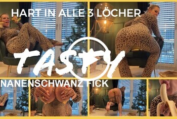 SteffiBlond: TASTY BANANENSCHWANZ FICK hart in alle 3 Löcher