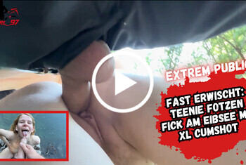 Bikergirl-97: Riskanter Public Fick am Eibsee mit Mega Cumshot!