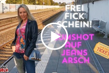 AnnabelMassina: Frei Fick Schein, Cumshot auf Jeans Arsch, Ficker aufgebabelt