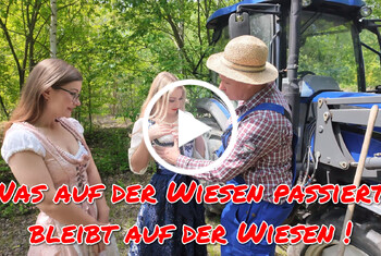 Geiler Dirndl Dre**r!!! Ohne Gummi! Was auf der Wiesen passiert bleibt auf der Wiesen