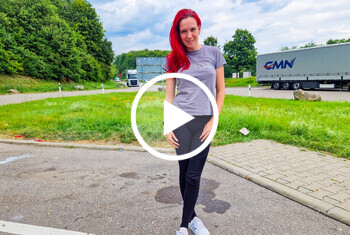 Malou-Nu: WAS war DAS?? Riskante Rastplatz Creampie Wette...