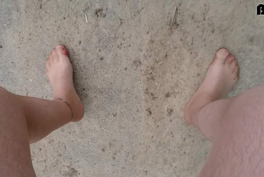 Outdoor C*m in Strumpfhose von Nylonj***e pic4