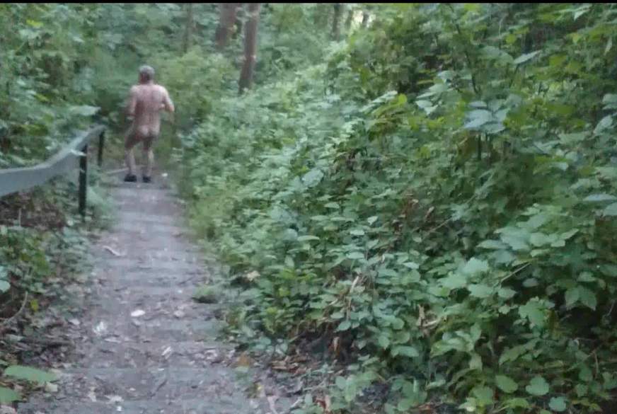 FKK Treppe auf dem Wald Berg von Nylonj***e pic4