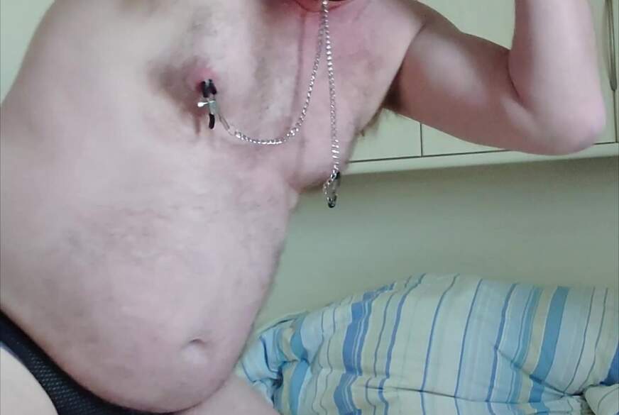 Spaß mit P******a Plug in Jocks***p und Maske von Nylonj***e pic3
