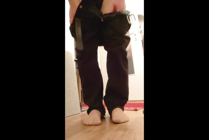 Nylonj***e: Frisch vom Einkaufen am Morgen