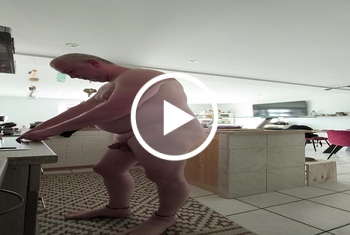 Nudist kochen der Nudeloße meiner Mama ab 25 Solo Mann Posing Küche 
