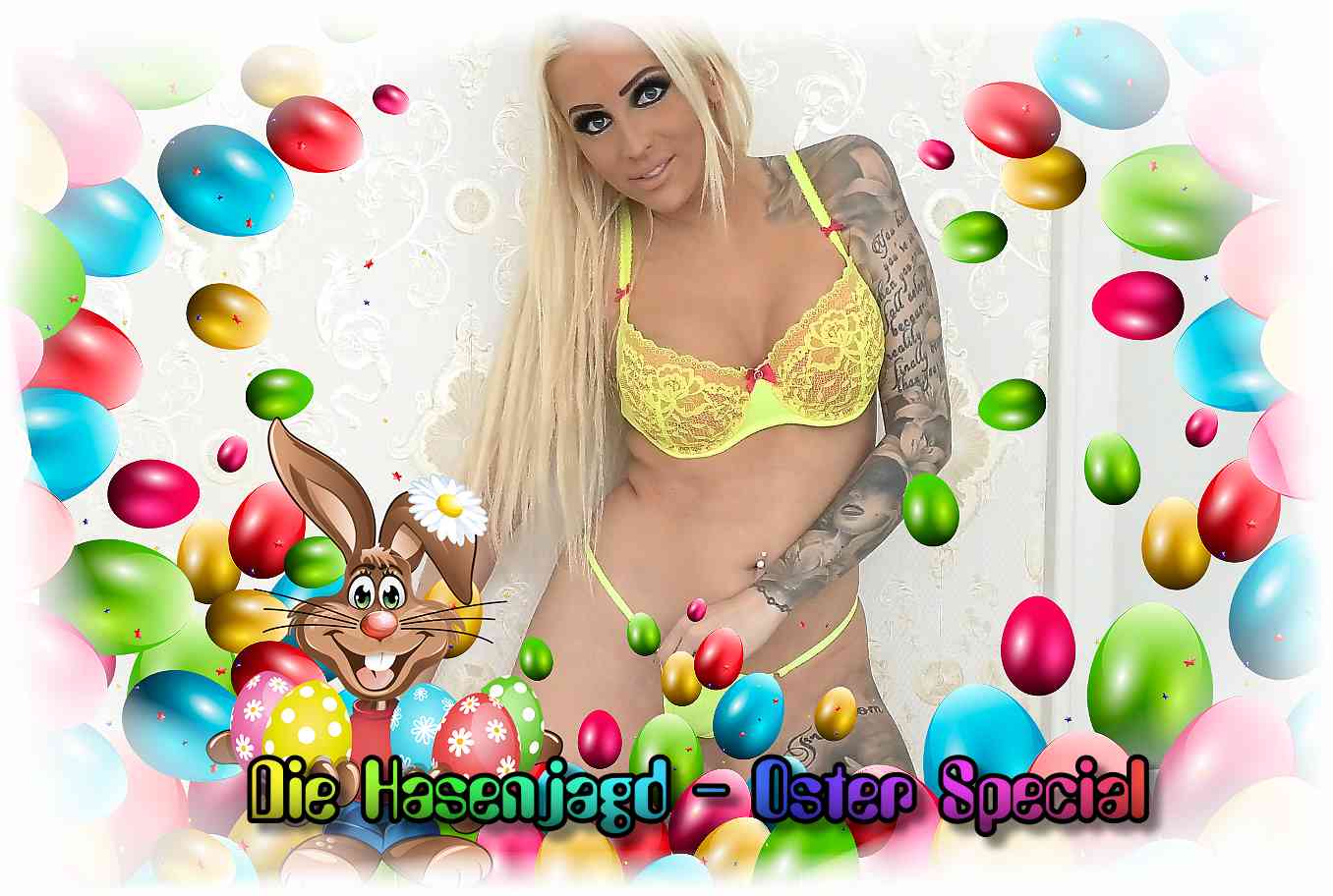 Die Hasenjagd - Oster Special Lass die Häschen für dich hoppeln, der Frühling ist da und ich werde deiner Eier suchen! Ich bewege meinen Bunny Körper für dich und werde deine Eier zum platzen bringen!