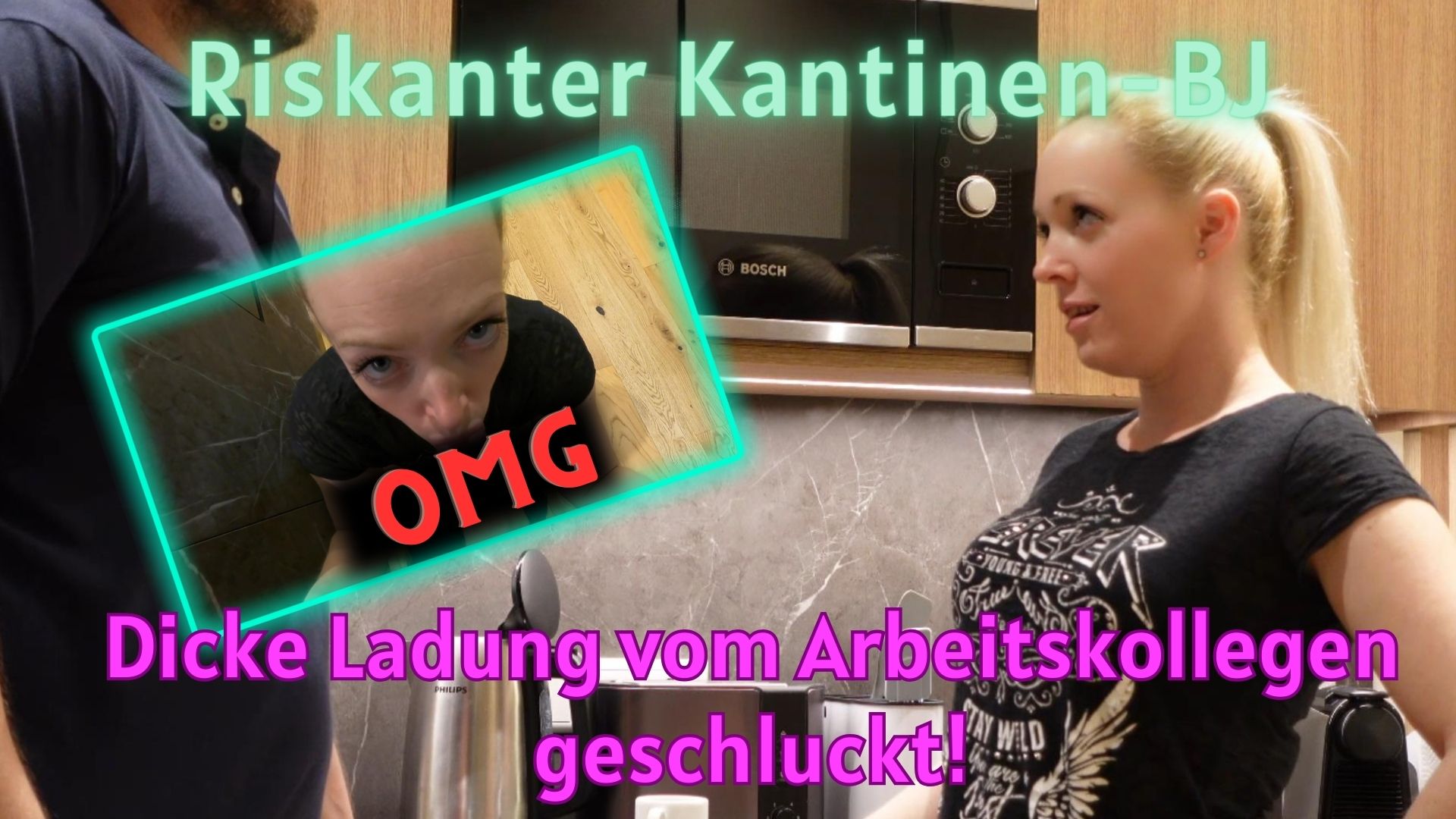 OMG Riskanter Kantinen-BJ! Dicke Ladung vom Arbeitskollegen geschluckt! Freitag und fast nichts mehr los im Büro, dachte ich zumindest! Noch einen Kaffee und dann ab ins Wochenende, aber nicht mal da wird man vom Kopfkino verschont. Der geile Typ aus der Finanzbuchhaltung hat es mir aber auch echt schwer gemacht nein zu sagen… Da bin ich das Risiko eingegangen, gefeuert zu werden. Die dicke weiße Ladung in meinem Mund war es Wert!

#public #blowjob #deepthroat