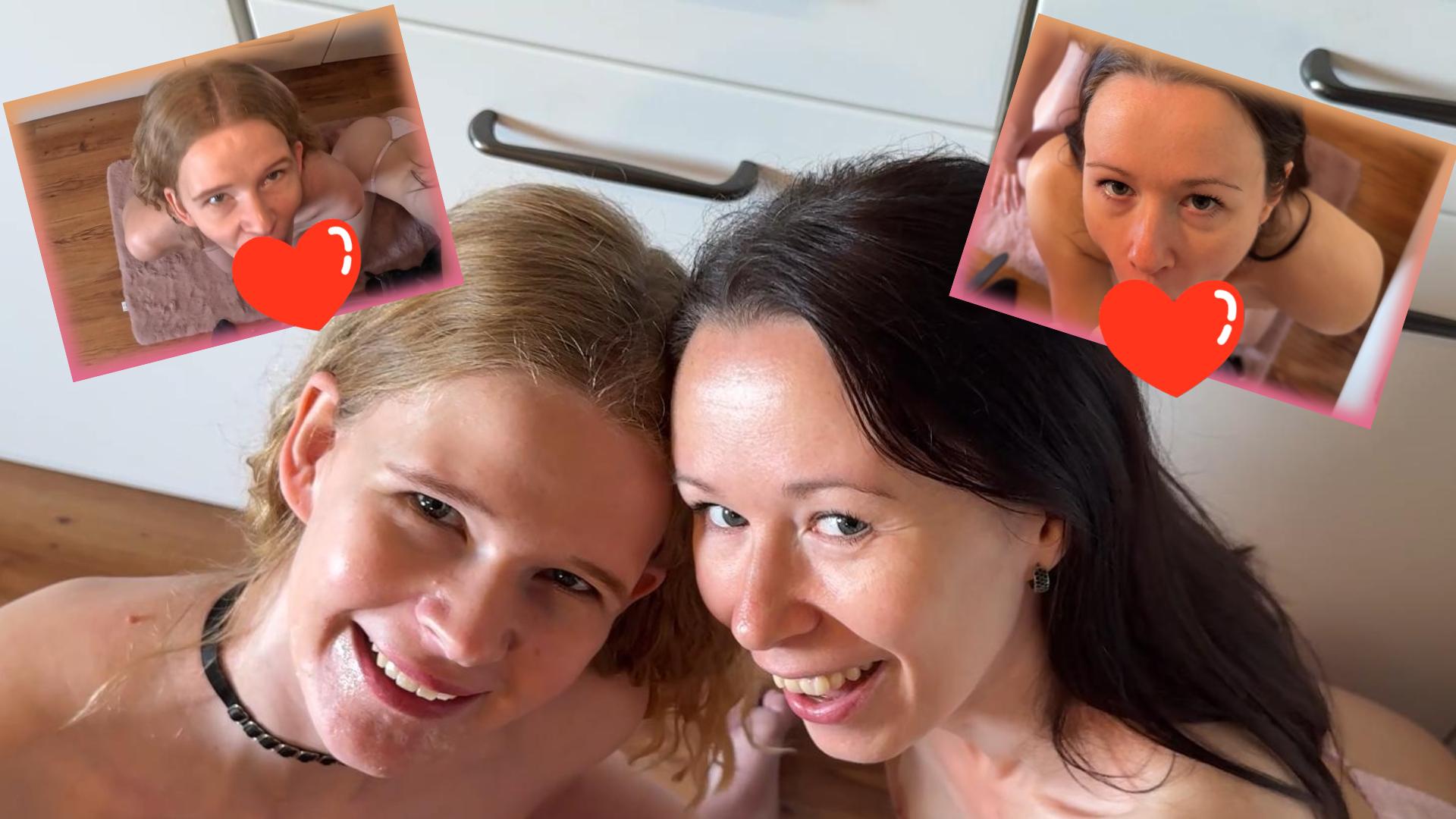 Die liebe Joana war bei mir zu Besuch und gemeinsam haben wir uns überlegt, wir könnten ja eine Wette abschließen, wer von uns besser blasen kann!
Also haben wir uns zwei heiße Typen eingeladen, die uns sehr gerne bei unserer Idee unterstützt haben.
Was glaubst du, wer von uns hat seinen Schwanz als erstes bis zum Abspritzen gebracht? Die heiße Auflösung gibt es in diesem Video! Ich glaube jedenfalls, ich sollte öfters ein paar Kerle mit Joana verführen! Das macht einen Riesenspaß mit ihr!
Oder was meinst du?