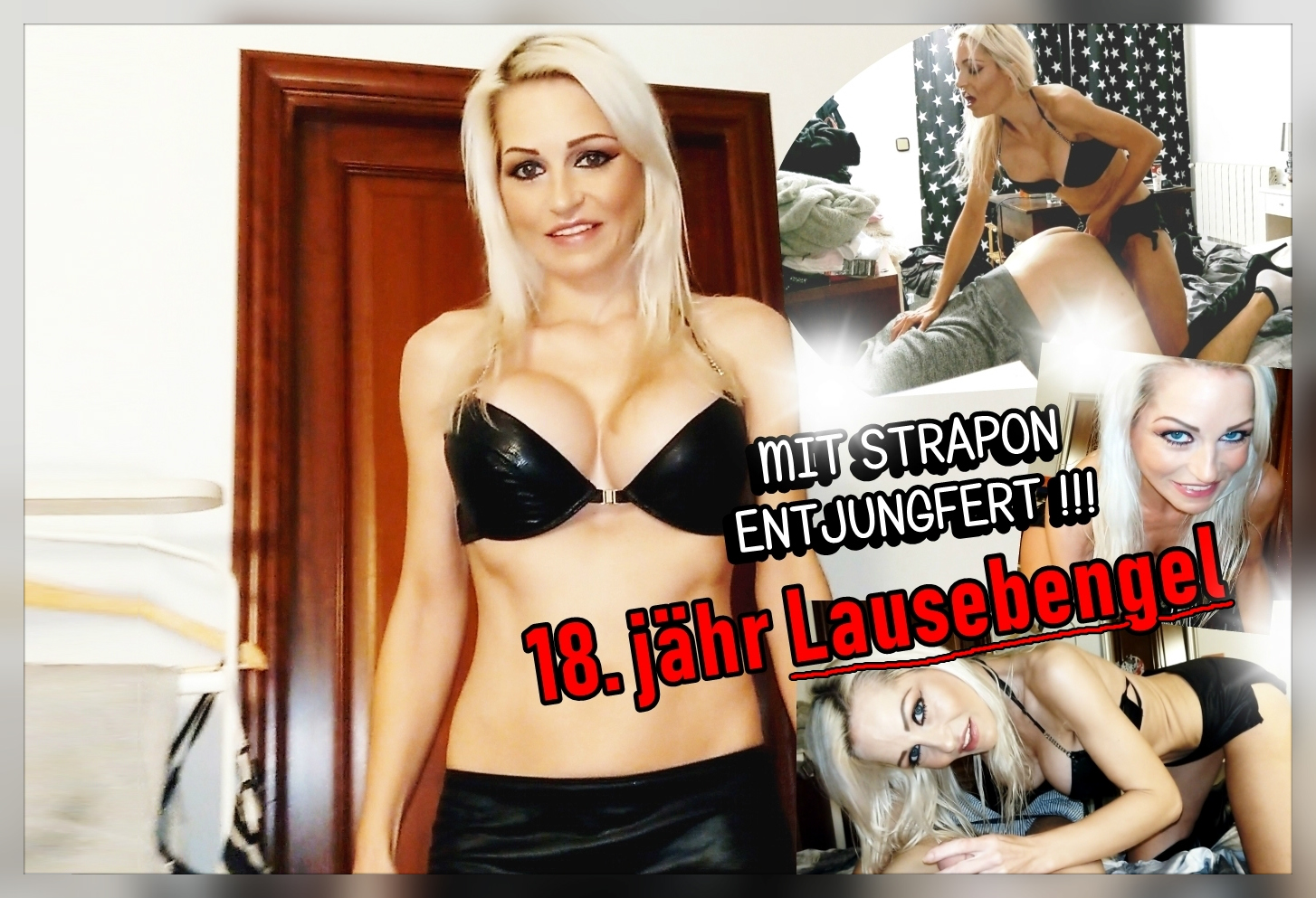 Sein erstes Mal ANAL ! 18jähr. Lausebengel mit StrapOn entjungfert !! Wie es wohl ist einem so unschuldigen Jungschwanz in den Arsch zu ficken ? Nun, jetzt bekam ich die Gelegenheit dazu! Ich hatte ihn beim Rauchen im Hausflur erwischt und da musste eine gemeine Bestrafung her... Gemein ? Vielleicht auch nicht, wer weiß vielleicht steht er ja auch noch drauf ! Hab den Bengel an seinen Ohren ins Schlafzimmer \