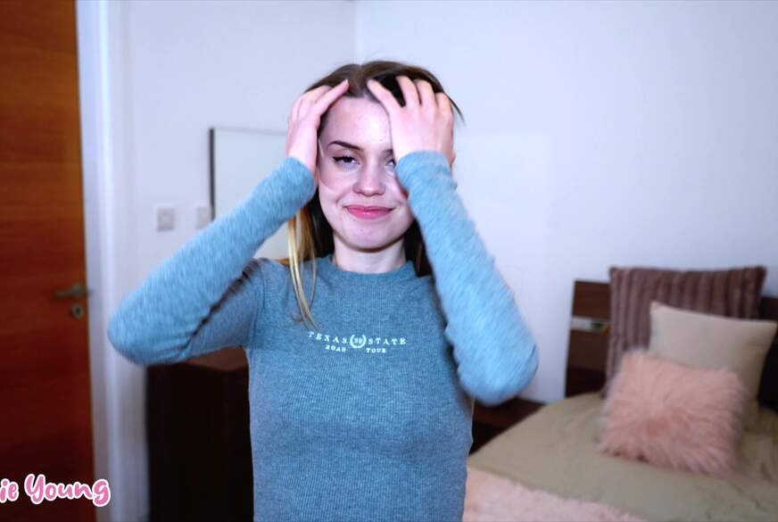 jamie-young: S****a auf meine Haare!! Mit Klamotten g*****t!!