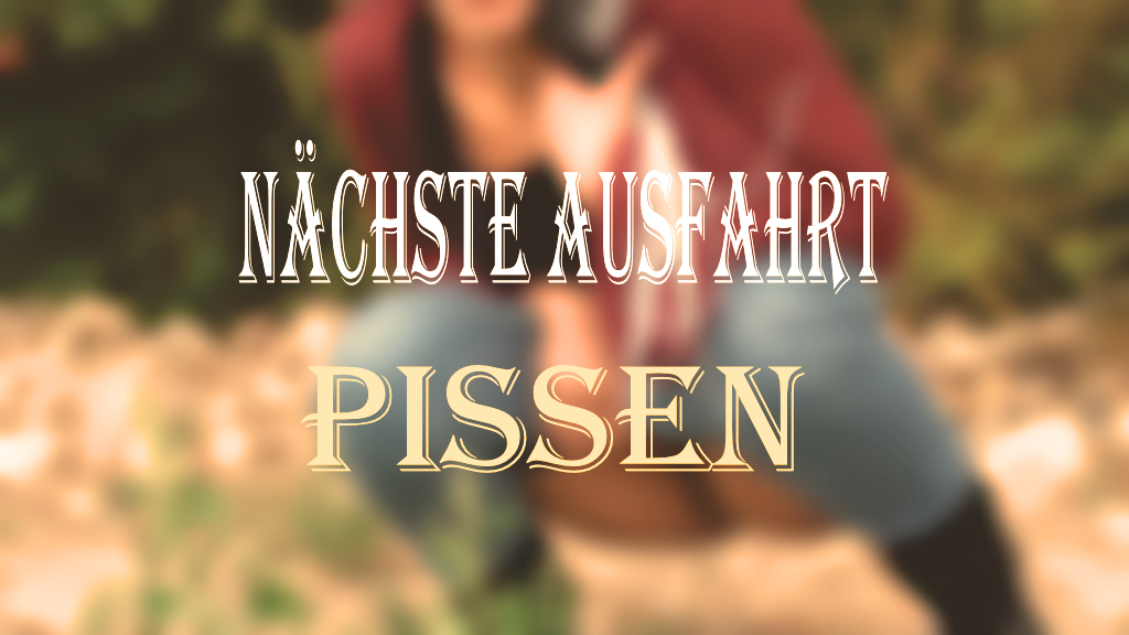 NÄCHSTE AUSFAHRT........PISSEN Ich bin ja ziemlich oft in der Republik unterwegs um mich zum Drehen mit Usern und Darstellern zu treffen, von daher kommt es schon des Öfteren vor, dass ich einen richtigen Pissdrang habe und weit und breit keine Raststätte in Sicht ist;)
Also wird kurzerhand die nächste Ausfahrt genommen und sobald ich ein schönes Plätzchen finde lass ich es auch laufen!!!
Wenn du gerne Nahaufnahmen vom Pippi machen siehst, bist du bei mir genau richtig :) :)

Enjoy the Clip

Deine Lena