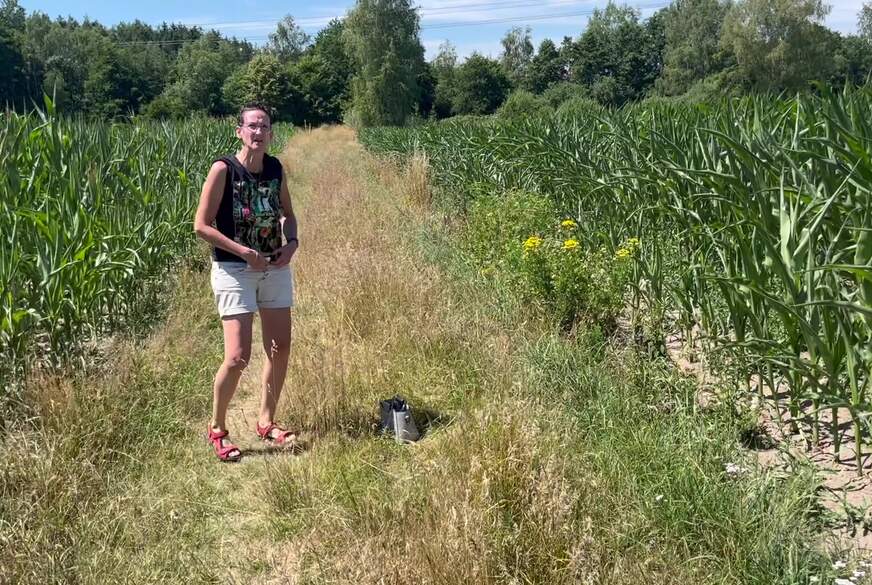 Skandal an der Raststätte pinkeln am Feld von sexy-Bine pic1