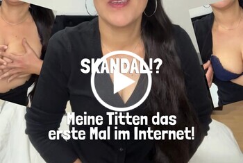 Hey du da, ich schon wieder, haha!  Dank deiner und so mancher anderen Nachricht bezüglich meiner letzten beiden Videos, die ich hier hochgeladen habe, ist mein Selbstvertrauen, das ich ja lange schon größtenteils für verloren hielt, in ungeahnte Höhen geschnellt und massiv gewachsen!  Danke dafür mal!  Daher traue ich mich heute etwas, das ich bis vor Kurzem noch für völlig unmöglich gehalten habe!  Ich zeige meine Titten blank und richtig versaut im Internet, nur für dich!  Oh mein Gott, ich bin schon etwas nervös, muss ich dir sagen.  Aber nur zeigen ist doch langweilig, oder!?  Daher will ich dir auch direkt zeigen, wie meine beiden Freundinnen am liebsten verwöhnt werden ... und bin gespannt, ob du sie ebenso verwöhnen würdest oder ganz andere schmutzige Ideen dazu hast?!  Aber die wichtigste Frage bleibt ...  Gefallen dir meine beiden Freundinnen und denkst du, dass ich im nächsten Video noch einen Schritt weitergehen sollte?  Kussi, deine Suki
