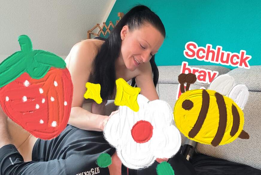 S****acascade: Lecker S****a für meinen S****asklaven B**wjob und Edging  und er schluckt Alles