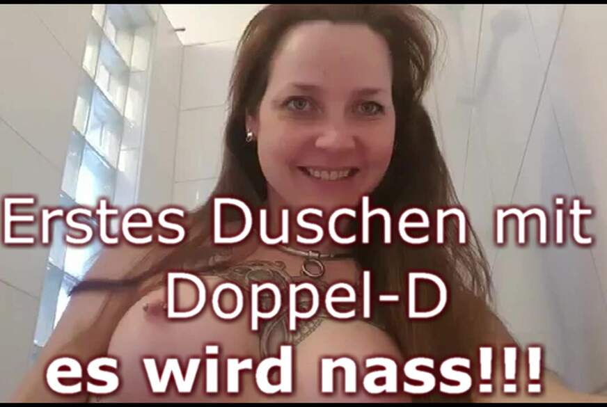 DUSCHEN MIT Doppel-D! Es wird N**s! Neue Silikontitten unter der Dusche von Cumb***h-Xenia