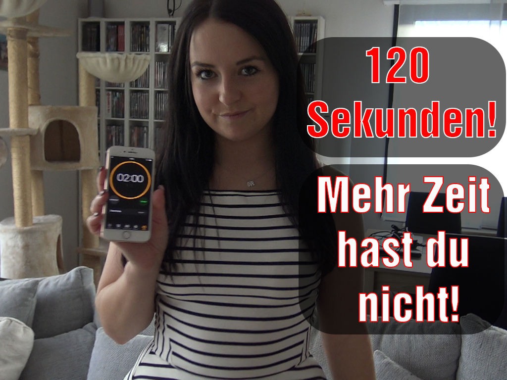 Da kommt er eine Stunde zu spät und will dann noch ficken! Mehr als 120 Sekunden bekommt er aber nicht von mir, ob er es schafft oder nicht, ist schließlich sein Problem. Es heißt ja auch, wer zu spät kommt, den bestraft das Leben oder es gibt halt nur einen schnellen Fick!