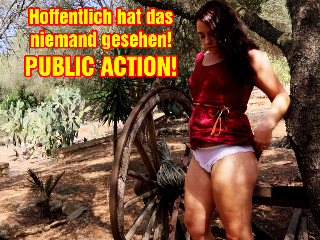 Ich war allein unterwegs und habe die Aussicht genossen. Der Wind fegte immer zwischen meinen Beinen her und das Gefühl machte mich so geil! Ich musste es mir einfach bei dieser geilen Aussicht selbst machen. Das Problem war, überall waren Leute unterwegs und jeden Moment hätte mich jemand erwischen können. OMG hoffentlich hat mich keiner gesehen, wie ich meine FEUCHTE PUSSY so geil bearbeitet habe! Aber ich musste es einfach tun oder?