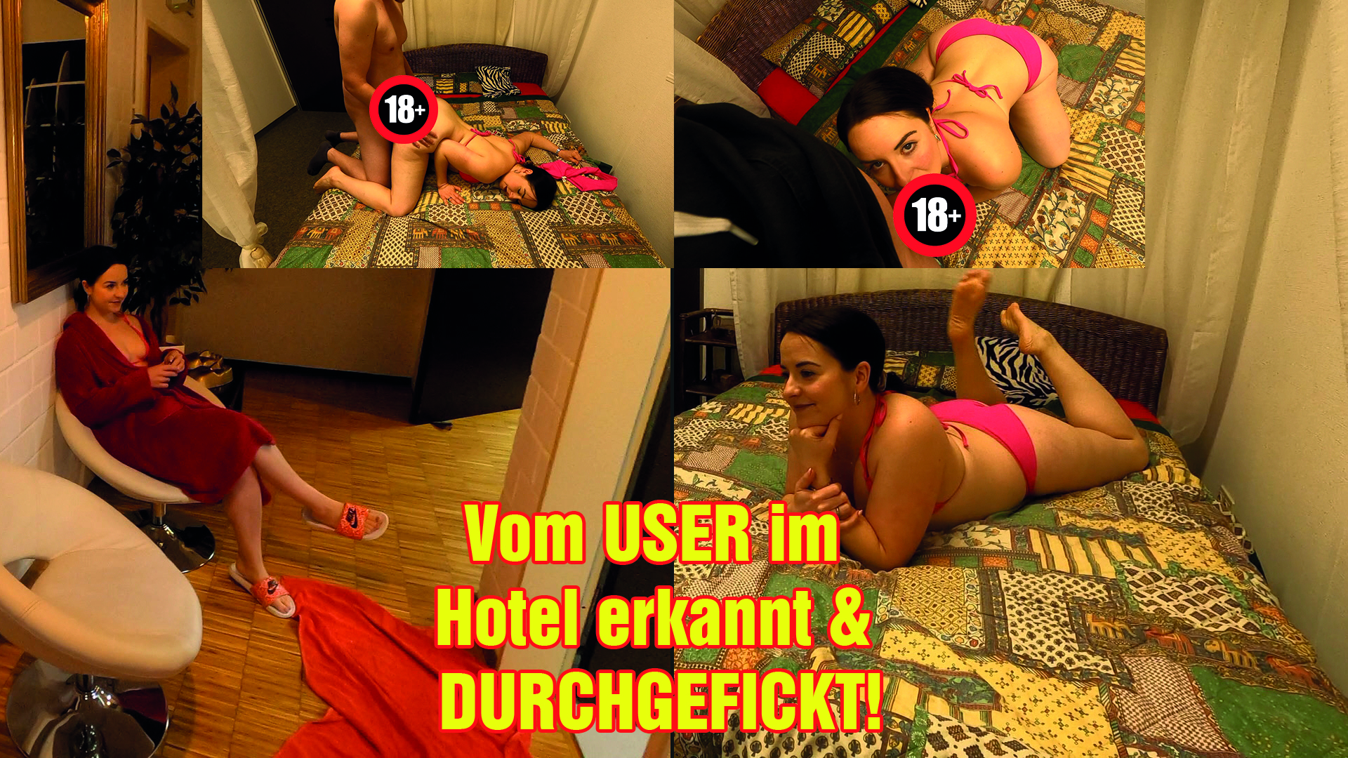 Vom USER im Hotel erkannt und DURCHGEFICKT! Ich bin für ein paar Tage im Wellness Hotel, um ein bisschen zu entspannen! Auf einmal spricht mich ein User an und möchte gerne ein Selfie mit mir machen. Ach was, ein Selfie, da fällt mir doch was Besseres ein ;) Also gebe ich ihm einfach meinen Zimmerschlüssel und verrate ihm meine Zimmernummer und dann kann er ja mal sehen, was ihn dort so erwartet ;) Na, hättest du auch gerne meinen Zimmerschlüssel?
