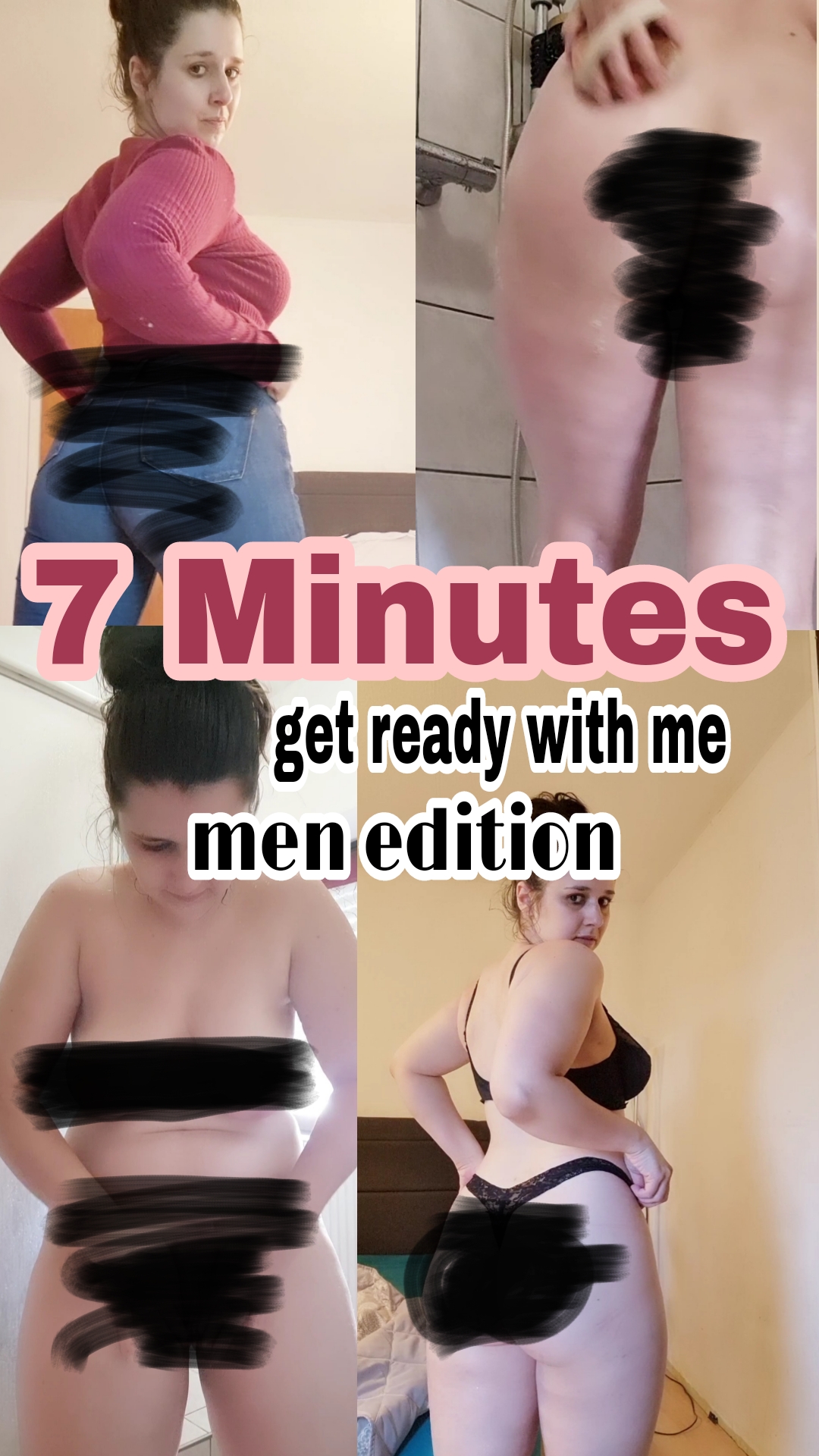 7 Minuten Get ready with me Hey, hast du dir nicht auch schon mal gedacht -so ein get ready - für Männer fehlt? 

wieso gibt es so was nur Frauen und nicht für Männer ?

Stopp ! in dem Video nehme ich dich vom Duschen, bis hin zu einem Jeans walk in  hohen Schuhen mit und bringe dich 100prozentig zum spritzten. 
in der dusche einseifen und rasieren, dann eincremen und ganz langsam und genüsslich anziehen. jeansfreunde können zum Schluss auf meinen geilen Arsch und auf mein cameltoe ab wichsen. für jeden ist da was dabei, vertrau mir.

#jeans #cameltoe #Goth #shower