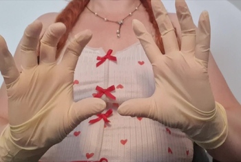 Latexhandschuhe anziehen und spielen ASMR Material Sounds