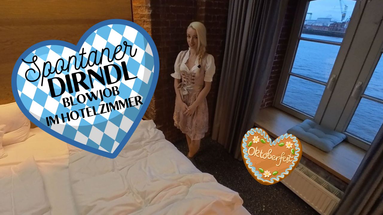 Spontaner Dirndl Blowjob im Hotelzimmer Ich war auf dem Hamburger Oktoberfest in der Fischmarkthalle und habe mir ein ganz netten Typen mit auf das Zimmer genommen. Ich hatte den Abend so Lust auf ein spontanen Blowjob und als Highlight fährt im läuft gerade die AIDA aus dem Hamburger Hafen aus.