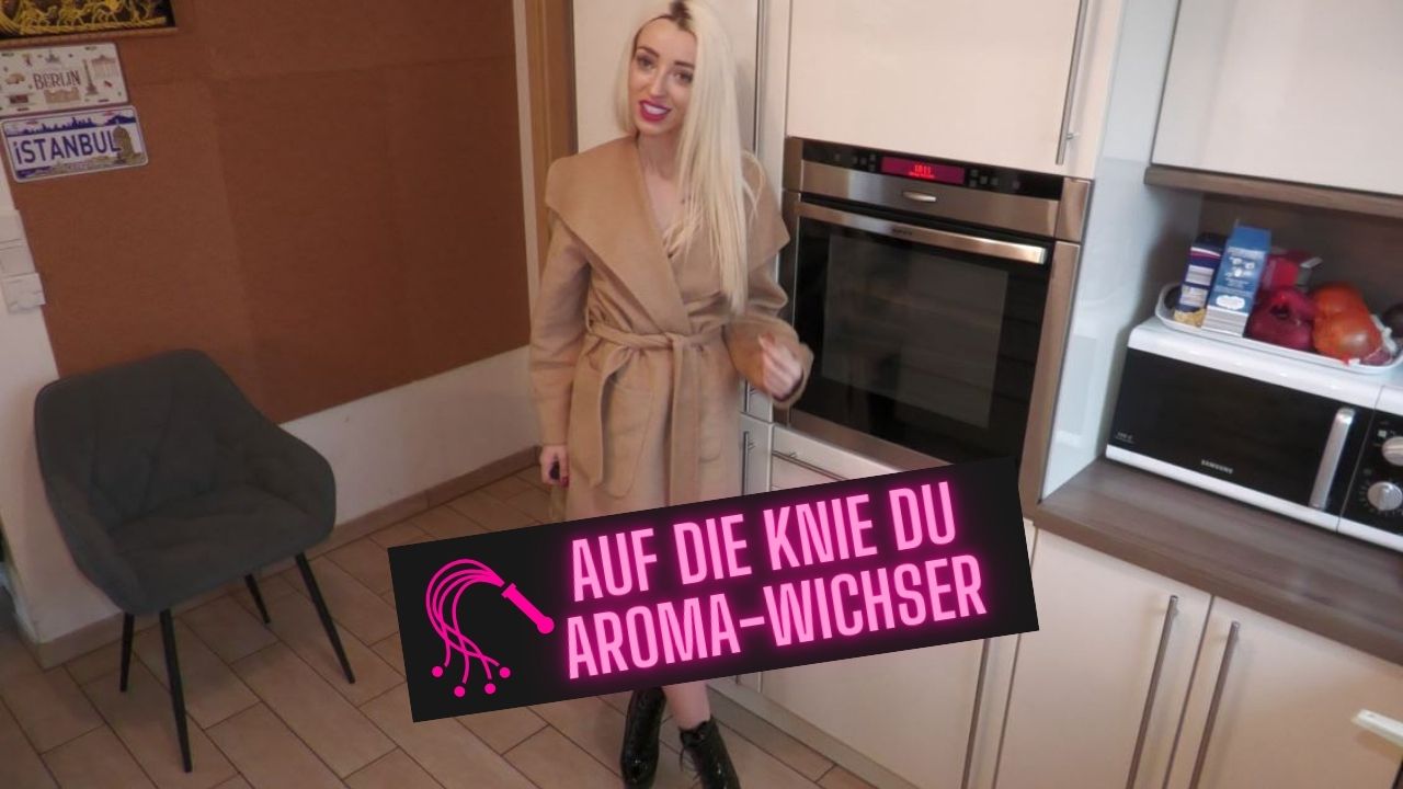 Auf die Knie du Aroma-Wichser Das war ein Wunschvideo von Markus, indem Video lass ich ihn öfter am Fläschchen ziehen, während ich mich ausziehe muss er die Augen geschlossen halten dann darf er eine kräftige Dröhnen vom Fläschchen nehmen und auf meine ansage zu mir hoch schauen. Ich leite ihn an wie er zu wachsen hat und anschließend bekommt er noch einen Spritzcountdown.
