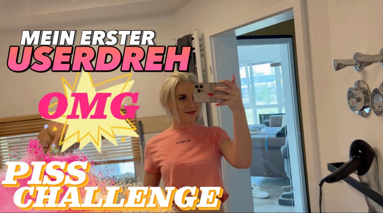 OMG !! MEIN ERSTER USERDREH !!! PISS CHALLENGE Hatte mir letztens eine Location zum drehen, gebucht und spontan meinen ersten User dazu eingeladen. Er steht extrem auf meinen Natursekt und wollte schon immer mal, dass ich meinen goldenen Saft über seinen Körper spritzen lasse. Ob ich mich als Golden Shower Queen behaupten konnte und ob er diesem Dreh gewachsen war…? HÄTTEST DU AUCH MAL LUST MEINEN NATURSEKT IN ECHT ZU SPÜREN, UND NICHT NUR VOR DER CAM?? DANN DARFST DU DICH JETZT OFFIZIELL FÜRS ANPISSEN BEI MIR BEWERBEN !! Vorausgesetzt, du hast dieses Video hier dir geholt, um zu sehen, was dich erwartet. Also mit etwas Glück bist du schon der nächste Glückliche, der unter meiner Golddusche liegt .....