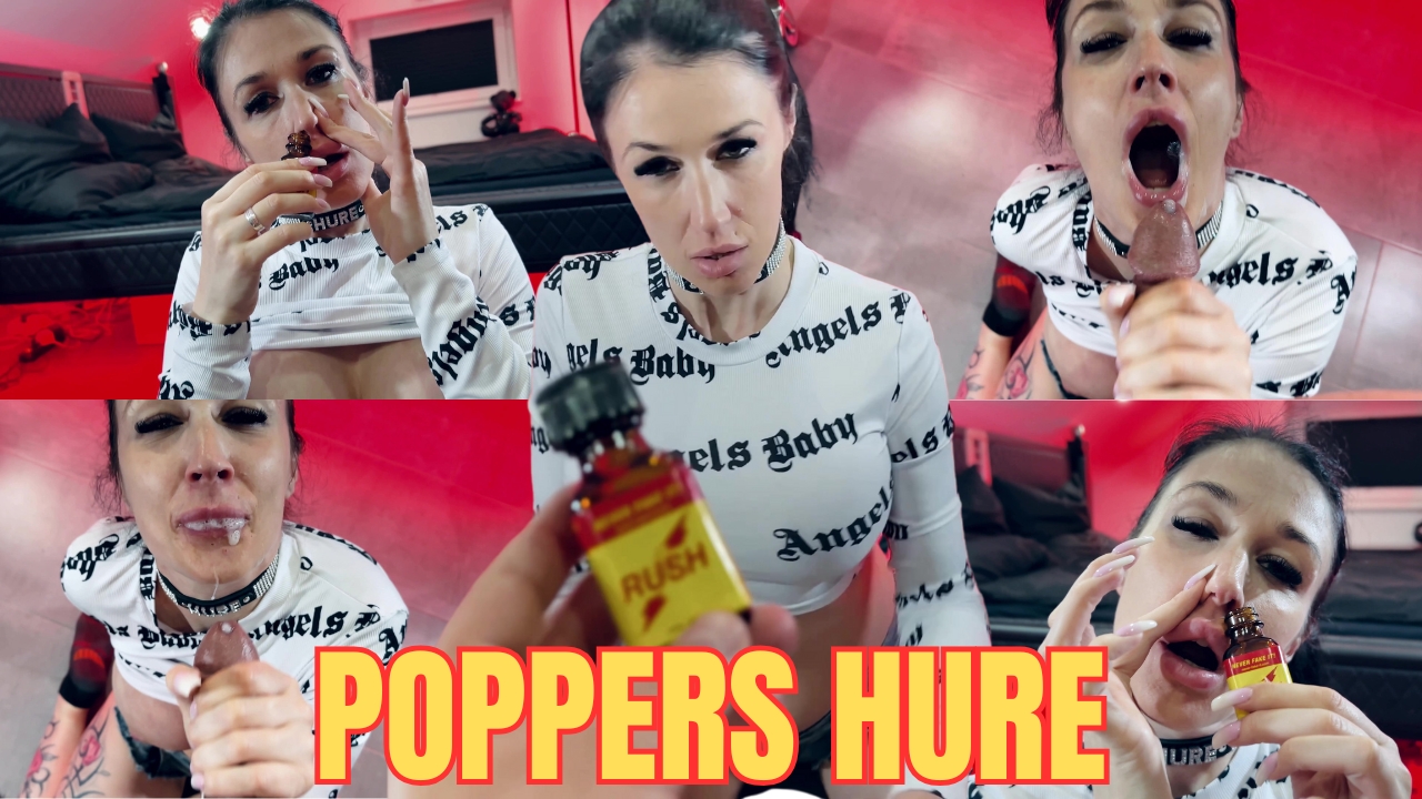 Poppers Hure im Rausch außer Kontrolle - Hardcore Blowjob und Dreckige Spermaladung ohne Grenzen Ein verdammter Rausch aus purer Geilheit und zügelloser Lust. Poppers und ein harter Schwanz im Mund – diese Combo lässt meine Sinne komplett durchdrehen. Der beißende Duft aus dem Fläschchen schießt mir in die Nase, während die versaute Sau mit seinem prallen Riemen vor mir steht. Ein Zug Poppers, und mein Fickmaul macht, was es will – gierig, hemmungslos, ohne Limit. Der Blowjob wird zur Grenzüberschreitung, fickt den Kopf in eine andere Dimension. Mein Stecher zieht sich die Dämpfe rein, stöhnt wie ein Tier und spritzt am Ende seine fette Ladung in mein Fickmaul ab – dreckig, genau wie es sein muss.