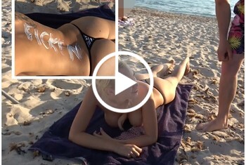 REINGELEGT. Dreist am &ouml;ffentlichen Strand durchgenagelt!