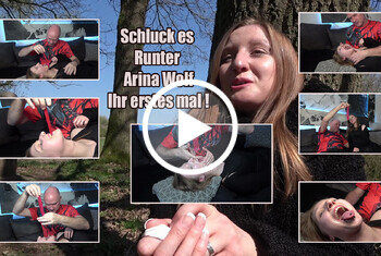 Teeny Girl Arina Wolf angequatscht , abgeschleppt und ab geschluckt