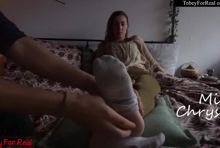 Misty White Ankle Socks and Barefoot Massage von TobeyForReal pic3