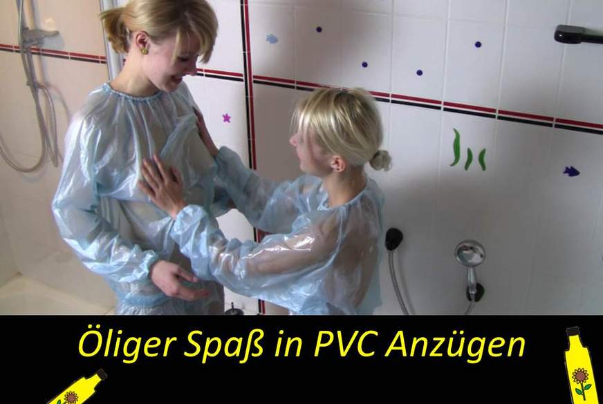 Öliger Spaß in PVC Plstik Anzügen von SexyJenJen