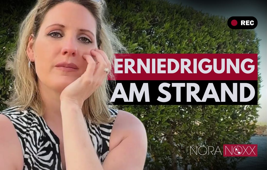 Nora’s Humiliation vom Strand: Du bist ein dreckiges NICHTS und wirst es immer bleiben!
Denkst du wirklich, du könntest jemals eine Frau befriedigen? Sie glücklich machen? Glaubst du, du hast es verdient ein normales Leben zu führen? Natürlich nicht, du Stück Dreck!!! Du bist es nicht mal wert mir den Sand von meinen göttlichen Füßen zu lecken, du Pisser, du Nichtsnutz. Du existierst einzig und allein um MICH zufrieden zu stellen. Vergiss das niemals und kenne deinen Platz – zu meinen Füßen, wie auch immer es mir gefällt.