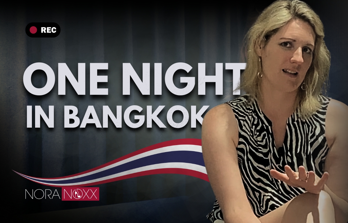 One Night in Bangkok International Swinging International swinging? Sure, it\'s possible! Sex-positive people can be found everywhere, including Bangkok. My partner and I met up with an Austrian-Thai couple for a few cocktails. She was still very new to the scene and rather shy, but very interested. What happened next? Find out more in my new About Last Night!