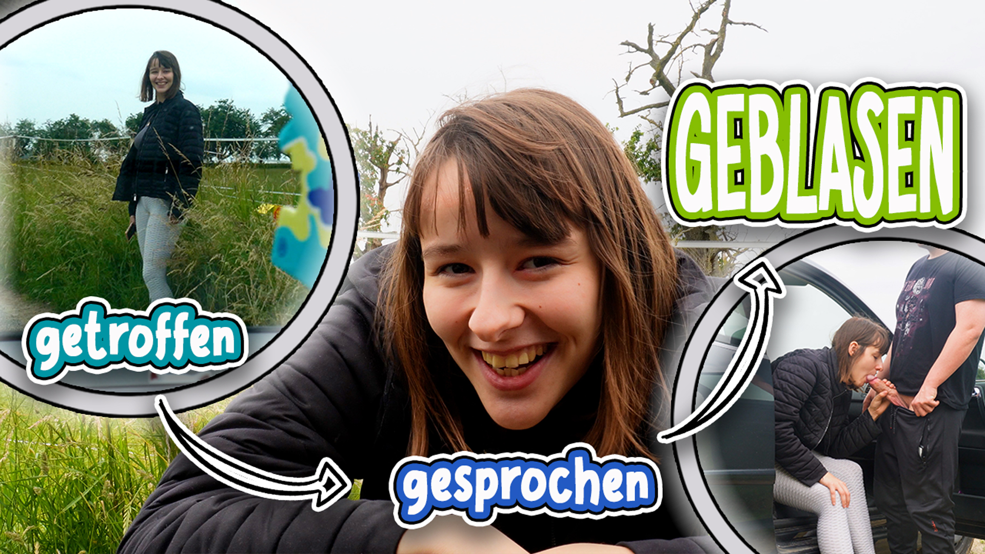 Spontaner RIESENSCHWANZ BLOWJOB! Er hat gefragt, ich habe gelutscht Da hält der einfach an und fragt ob ich ihm ein Lutschen will! Ja sage mal… das Angebot nehme ich doch gerne an! Hihi Einfach mal einen am Wegesrand wegsnacken, warum nicht Aber was mache ich jetzt mit der ganzen Wichse auf meinen Titten, hast du ein Taschentuch?