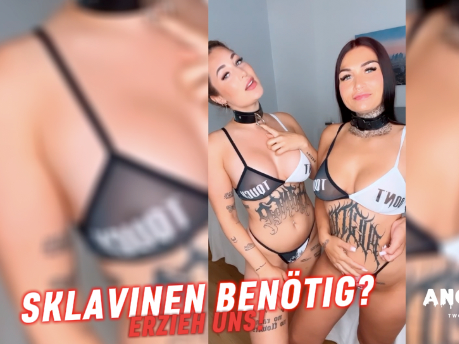 Dürfen wir deine Sklavinen sein? Wir waren in letzter Zeit sehr ungezogen und böse und müssen gezügelt werden! Wir werden auch ganz brav für dich sein,versprochen! Wirst du uns die Hintern versohlen? Oder uns deinen dicken Schwanz zwischen die Titten stecken? Mach mit uns was du willst!