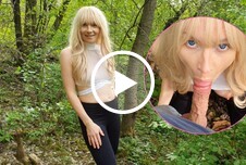 OUTDOOR!! Hat mich der Fremde im Wald einfach geschwängert? ab 25 Blond Frau-Mann Wald Natur Fingern Handjob Masturbieren AO Fremder Blowjob DirtyTalk Nahaufnahme POV Doggystyle Outdoor Posing Leggings 