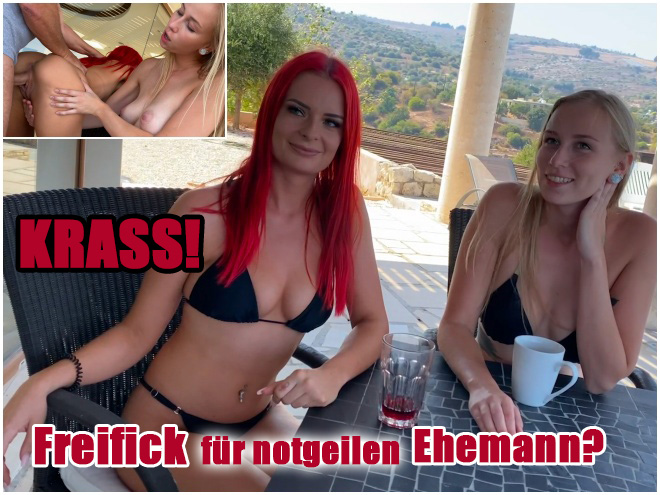 Krass! Freifick für notgeilen Ehemann? Meine Freundin Sirena war zu Besuch und der Nachbar wieder total am spannen. Ich kenne auch seine Ehefrau, alt, häßlich und extrem langweilig! Wir wollten uns eigentlich einen Spass darauf machen ihn mal rüber zurufen. Der brachte fast kein mehr Ton raus, als wir ihm unsere Titten und dann noch die blanke Pussy zeigten :D Wir haben es dann aber total übertrieben und aus \