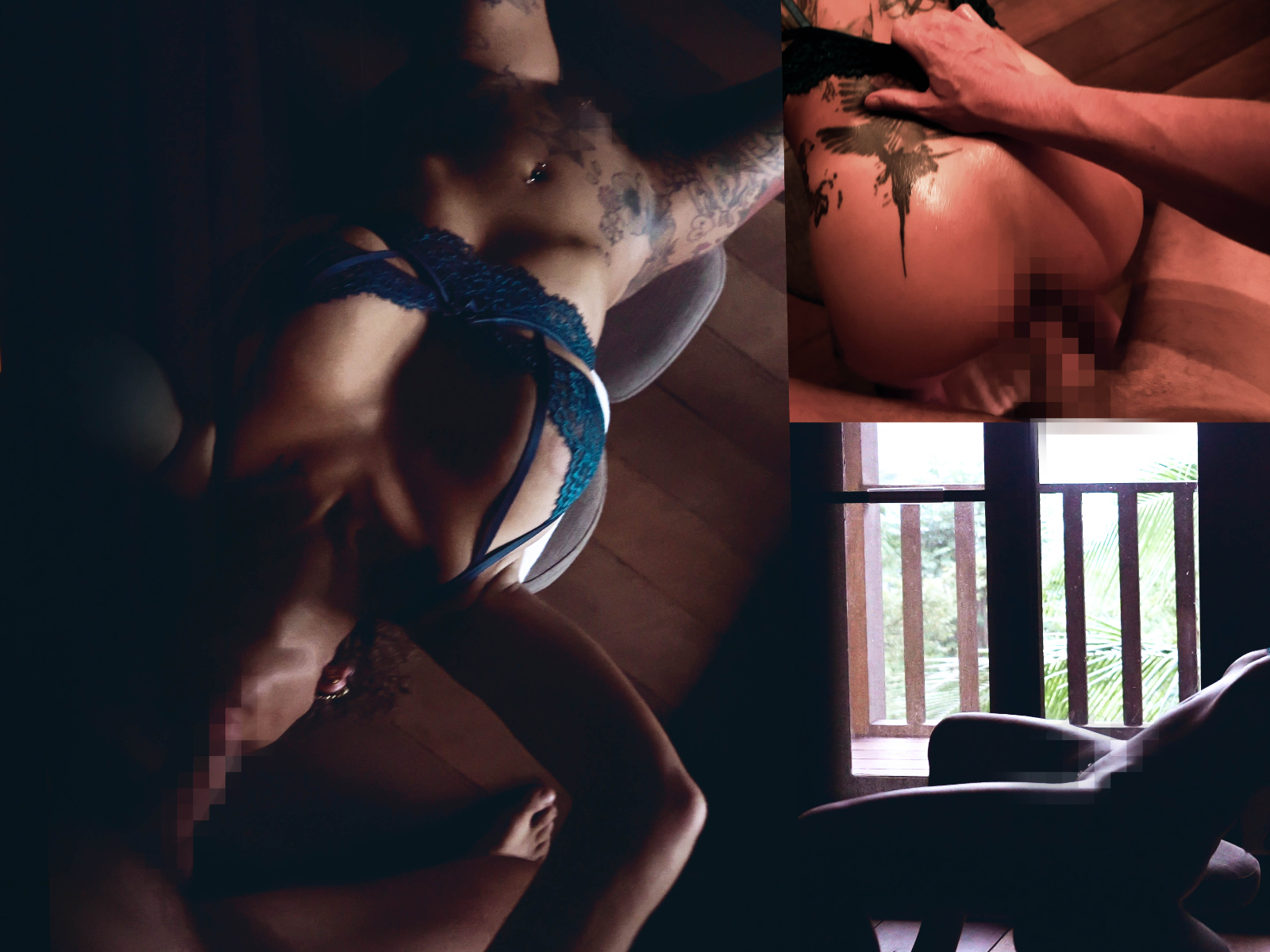 Geheim-Sextape im Jungle Haus.....Kopfüber lutschen, lecken und ficken bis er spritzt Ich wollte mal was richtig Wildes drehen – weit weg von zu Hause, mitten im
Dschungel, in unserem privaten kleinen Holzhaus Keine Crew, kein
Styling, nur ich… und Du mit harten Händen und einem noch härteren Schwanz
Alles ist selfmade – die Kamera steht auf dem Stativ ab und zu POV aus deiner
Sicht. Du siehst alles.
Es beginnt damit, dass ich kopfüber auf dem Schaukelstuhl hänge – mein
Gesicht direkt vor deiner Eichel. Kein Zögern. Ich öffne meinen Mund weit und
nehme ihn so tief ich kann, wieder und wieder
Dann geht’s weiter – du spreizt meine Beine. Dein Gesicht verschwindet
zwischen meinen Schamlippen. Du leckst mich gierig , saugst an meiner
Klit, fingerst mich tief mit zwei, dann drei Fingern – ich bin so nass, dass es
herunterläuft
Doch das reicht dir nicht. Ich liege jetzt schon wieder kopfüber über dem
Schaukelstuhl, mein Gesicht zur Erde, meine Pussy frei für dich Du
stößt mit deinem harten Schwanz in mich rein. Ich stöhne, der Stuhl kn