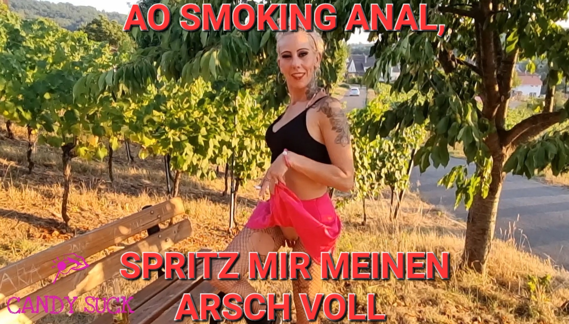 AO SMOKING ANAL, SPRITZ MIR MEINEN ARSCH VOLL Geil.... Sommer, Sonne, Bier und Zigarette ! 
Was will Frau mehr ? 
Einen Schwanz im Arsch!
Zu Glück gibt es da draußen immer hilfsbereite Männer, die sich gerne zur Verfügung stellen, wenn Candy einen Schwanz braucht !