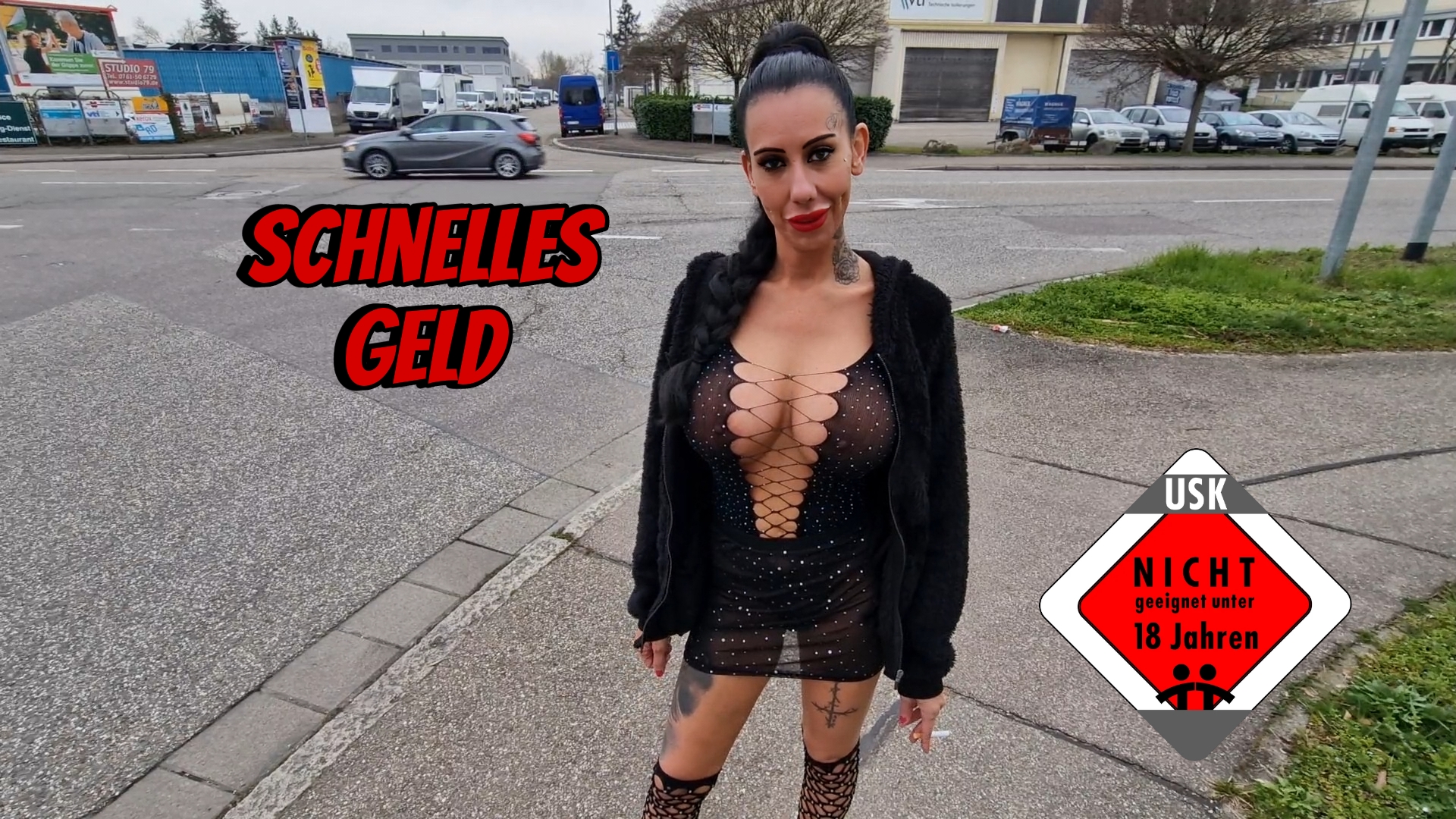 Ich stehe an der Straße und warte auf ein Kunde, doch der ist unpünktlich.
Da trifft es sich gut das mich ein Typ so direkt anspricht. 
Er hätte gerne einen BLOWJOB für nen Fuffi.
Aber das ich verhandeln kann hat er nicht erwartet.
Mein Gedanke : SCHNELLES GELD