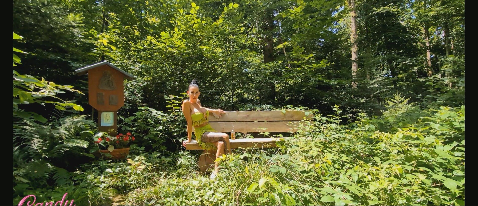 Er fragt nach dem Weg ich zeig ihm meine Fotze Ich sitz ganz normal auf \'ner Bank im Wald, will einfach chillen, bisschen Sonne genießen und dann DAS: Kommt da ernsthaft ein Typ komplett nackt aus dem Gebüsch gestiefelt und fragt mich, ob ich \'ne Gruppe gesehen hab. Ich erstmal so: „Was für \'ne Gruppe?!“ Er: „Nackt-Wandergruppe... so neun Leute. Ich hab mich verlaufen. Ich schwör, ich dachte, der verarscht mich! Wer läuft denn bitte splitterfasernackt durch den Wald und sucht seine Gang?!- Aber ich konnte nicht anders der Typ hatte einfach was. Und der Schwanz baumelte so schön vor meiner Nase... Also hab ich direkt gefragt: „Und was passiert, wenn dein Ding jetzt hart wird?“ Er war komplett überfordert hat rumgedruckst wie ein Schuljunge. Da war klar: Ich MUSS wissen, was da geht. Ich bin ihm näher gekommen, hab ihn einfach hart gemacht mit Blick, mit Stimme, mit allem. Und was soll ich sagen? Der Kerl ist EXPLODIERT. Ich hab ihn so geil gemacht, dass er mir mitten im Wald die Titten vollgespritzt hat. Und dan