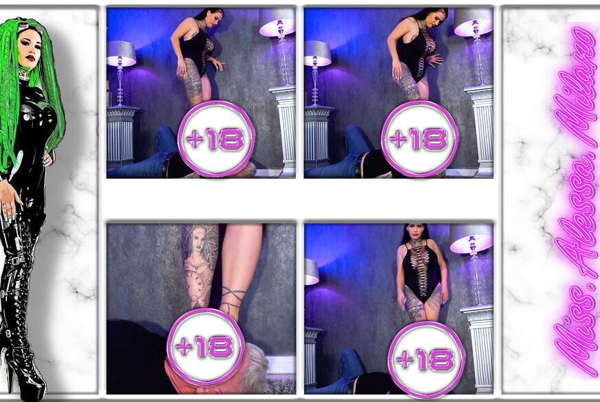 T*******g Barfuß auf Gesicht von MissAlessaMilano