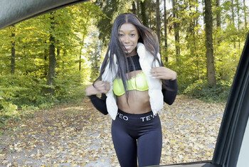 PUBLIC FREMDFICK im Auto...die Alte bringts nicht