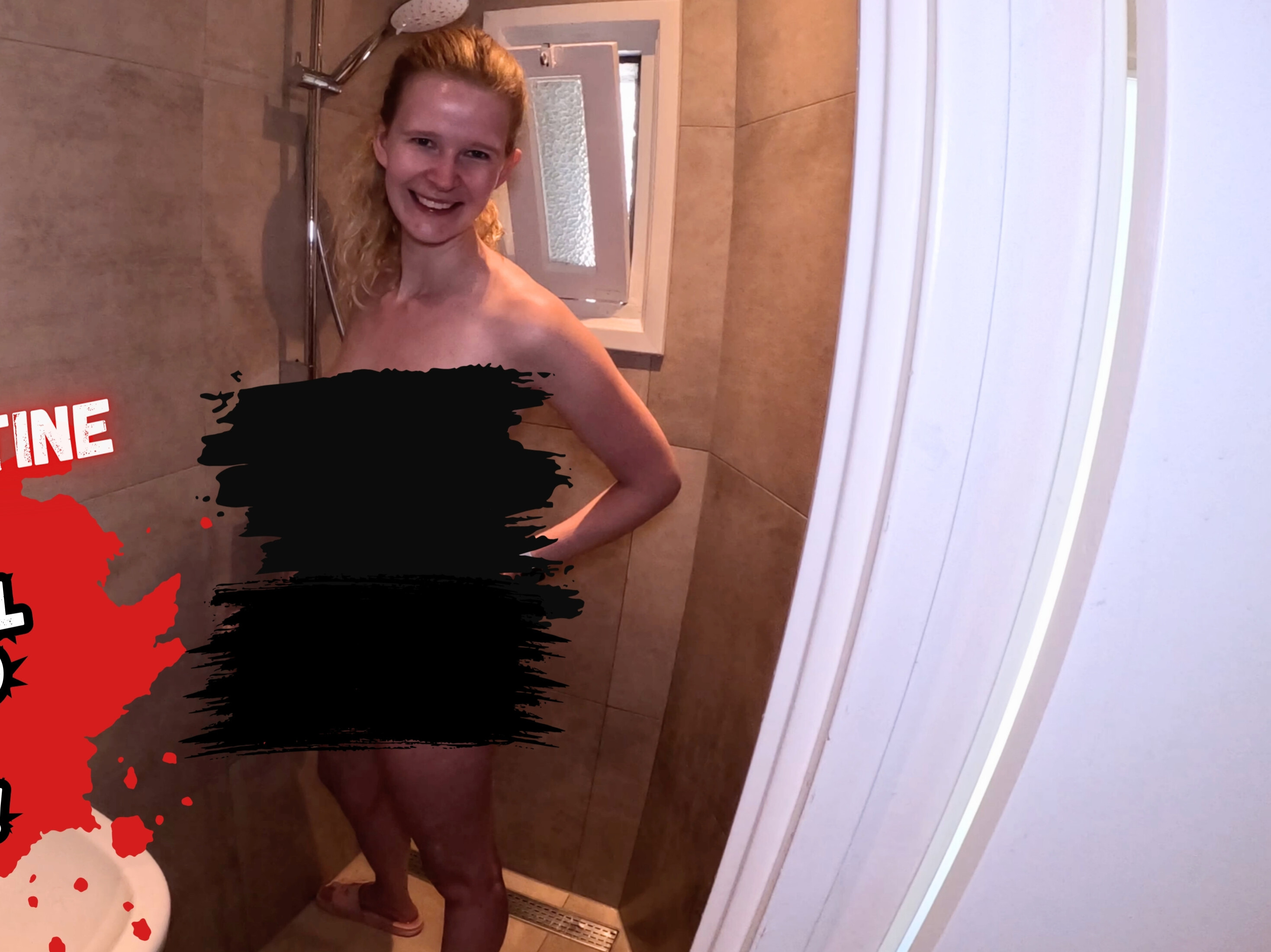 OMG!!! Du hast mich unter der Dusche erwischt! Ich Dusche und pinkle heimlich in die Dusche! Das war richtig geil! Und danach geht es so richtig ab! Mit einem Riesen XXL Dildo habe ich es mir so richtig geil besorgt! Das war ja sowas von mega geil! Ich bin so richtig geil gekommen! Der Riesen Dildo hat mich sowas von geil ausgefüllt und ausgedehnt! Da war es ja auch klar, dass ich so richtig absquirten musste!